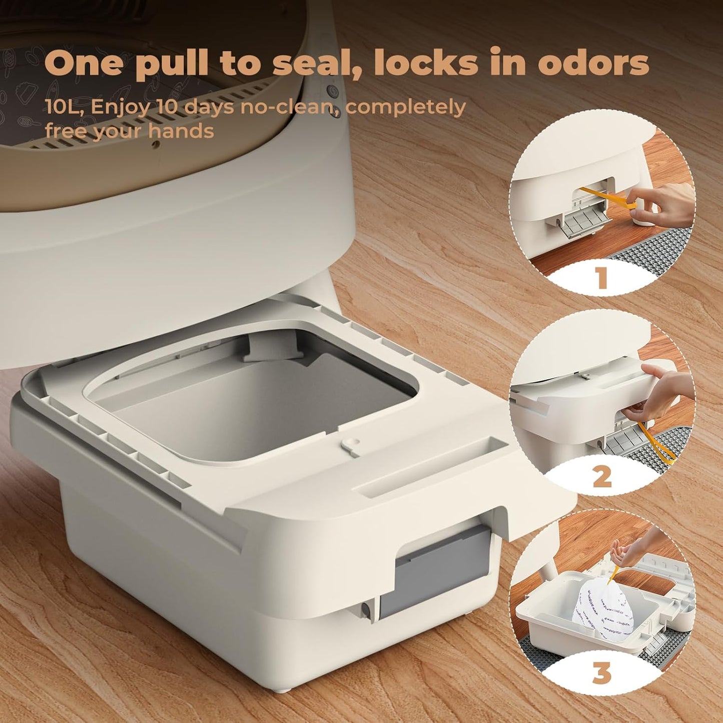 Self Cleaning Litter Box, Multi-Cat Compatible