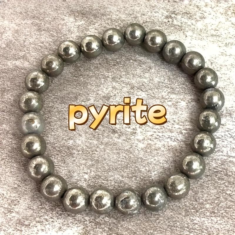 Exquisite Fashion Natural Pyrite Bead Bracelet
