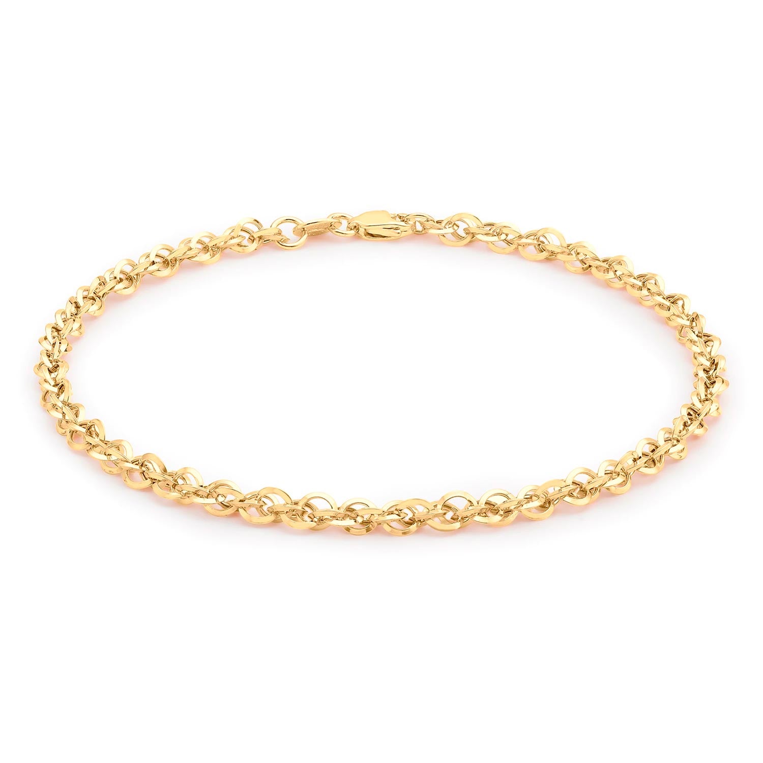 9ct Yellow Gold Diamond Cut Bracelet