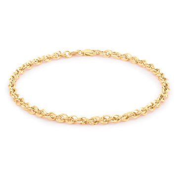 9ct Yellow Gold Diamond Cut Bracelet