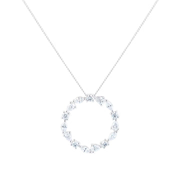 18ct White Gold 0.50ct Diamond Mixed Cut Pendant