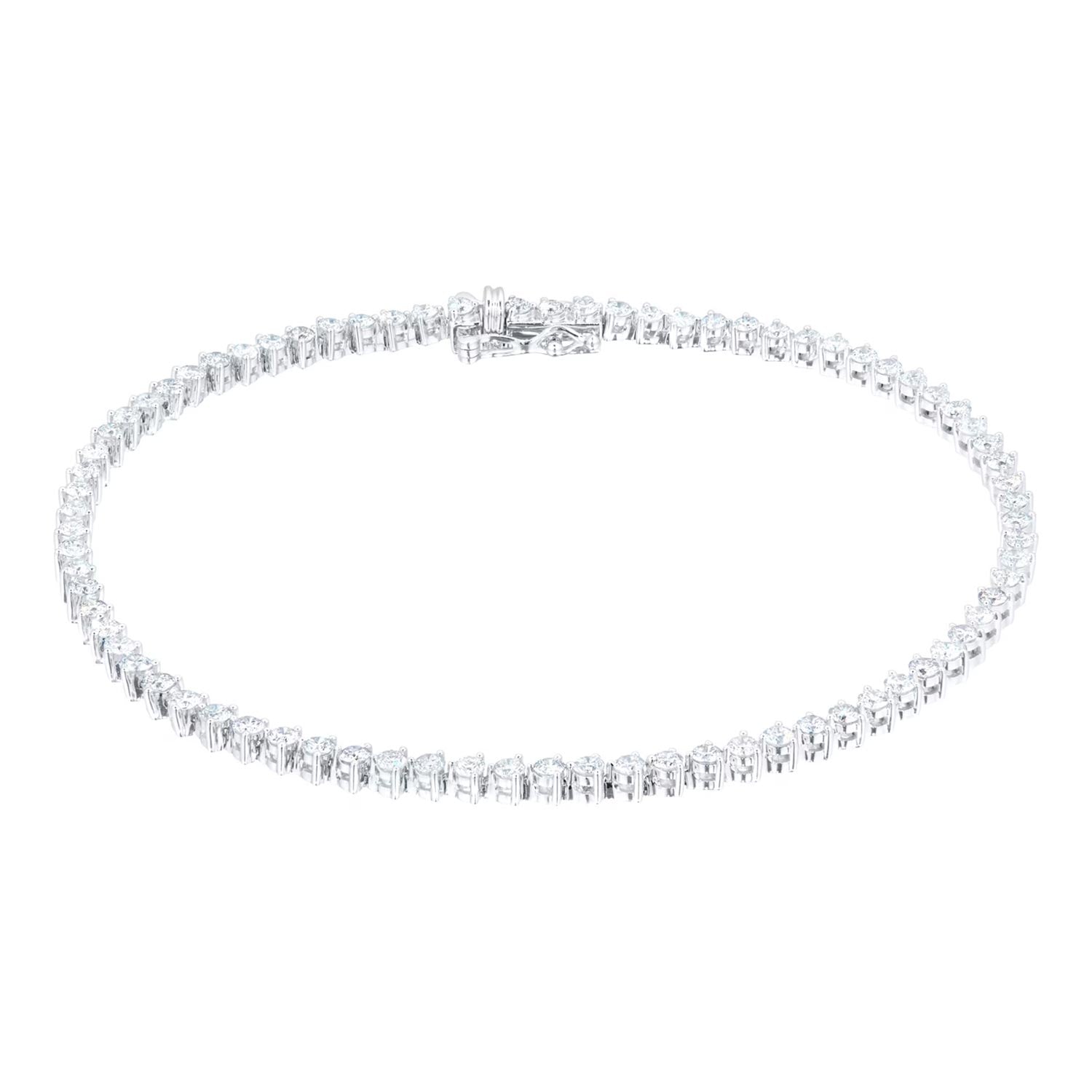 18ct White Gold 2cttw Line Bracelet
