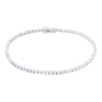 18ct White Gold 2cttw Line Bracelet