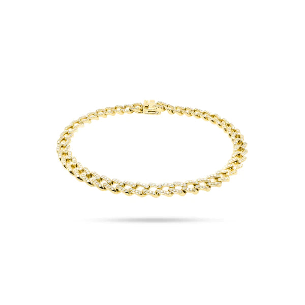 Link Round Diamond Bracelet
