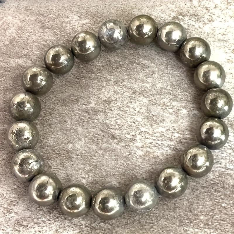 Exquisite Fashion Natural Pyrite Bead Bracelet