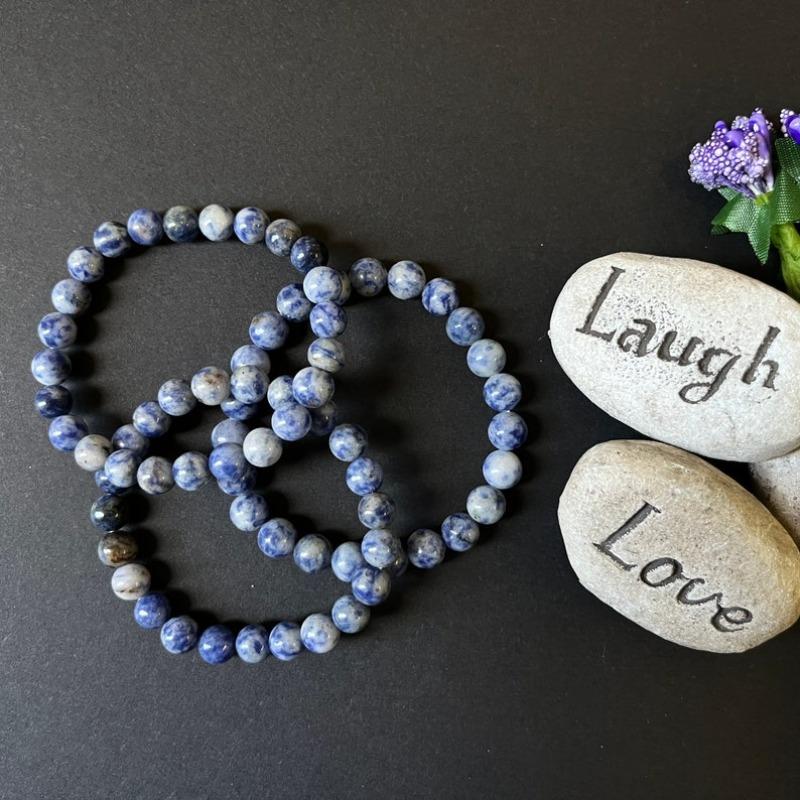 Authentic Natural Sodalite Bracelet Semi-Precious Gemstones