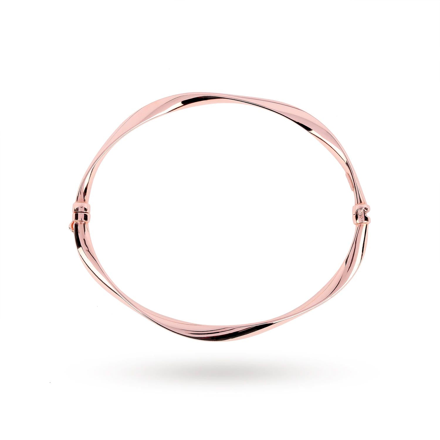 9ct Rose Gold Wave Bangle