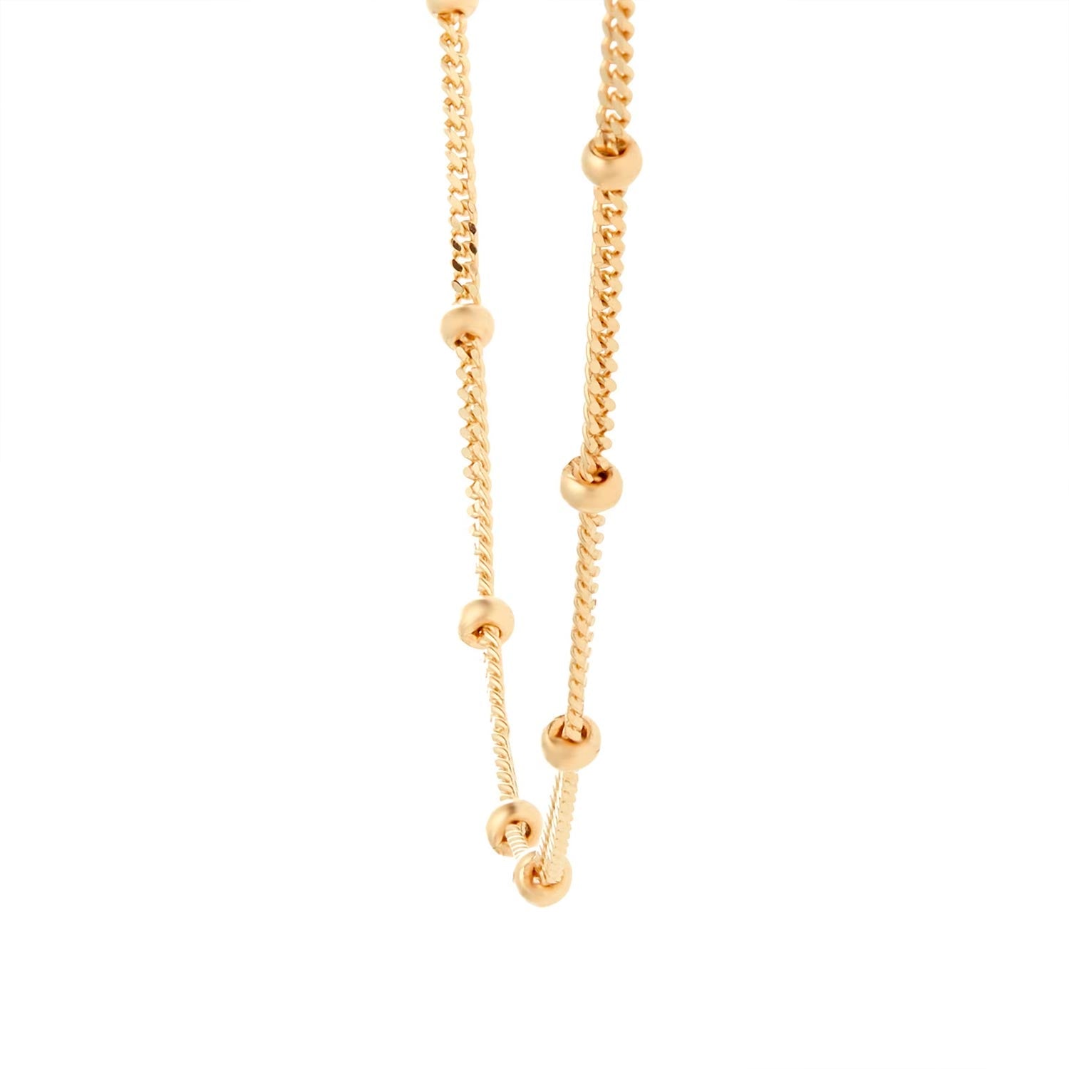 9ct Yellow Gold Beaded Chain