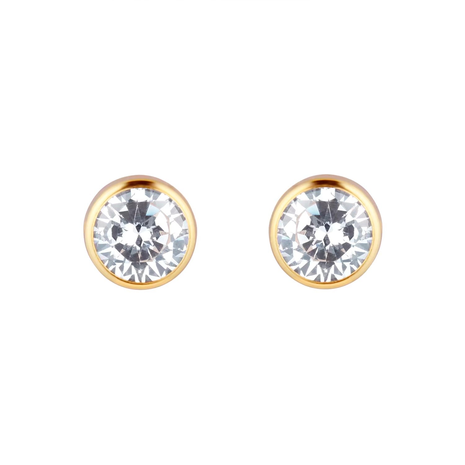 9ct Yellow Gold Bezel Set Pendant & Earring Set