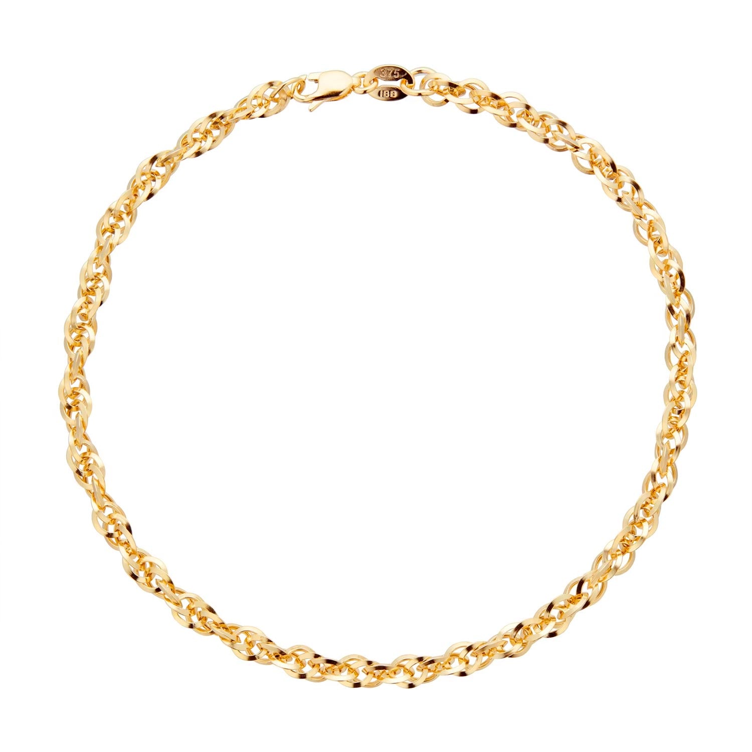 9ct Yellow Gold Diamond Cut Bracelet