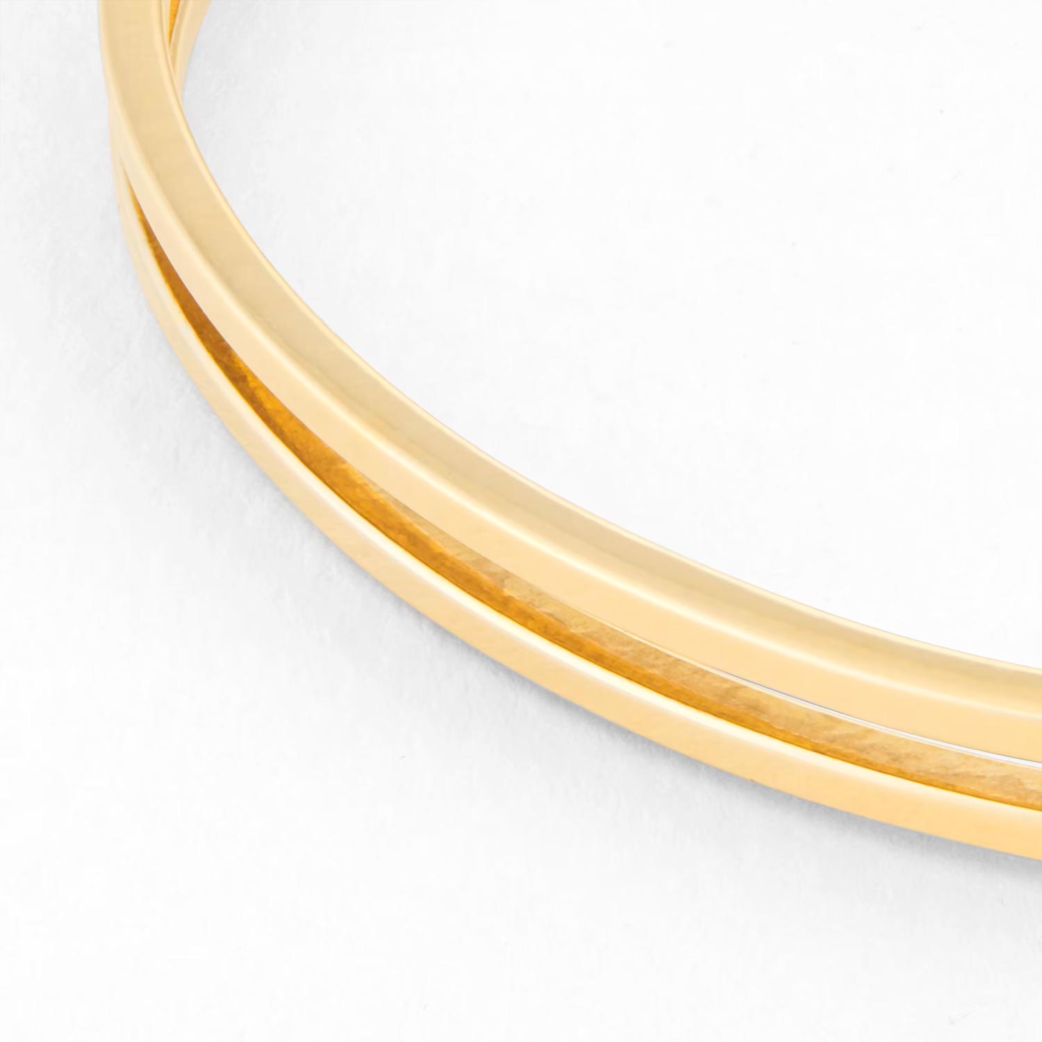 9ct Yellow Gold Double Square Tube Bangle