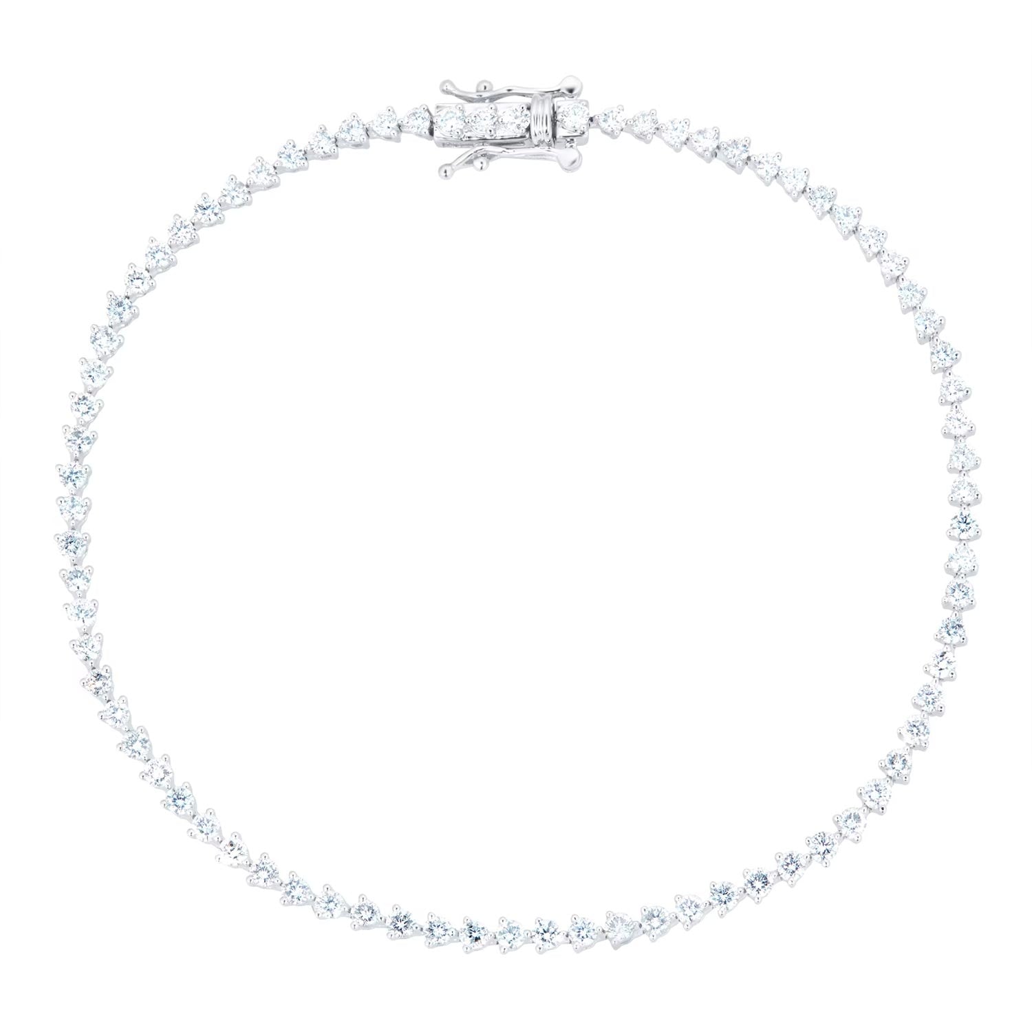 18ct White Gold 2cttw Line Bracelet