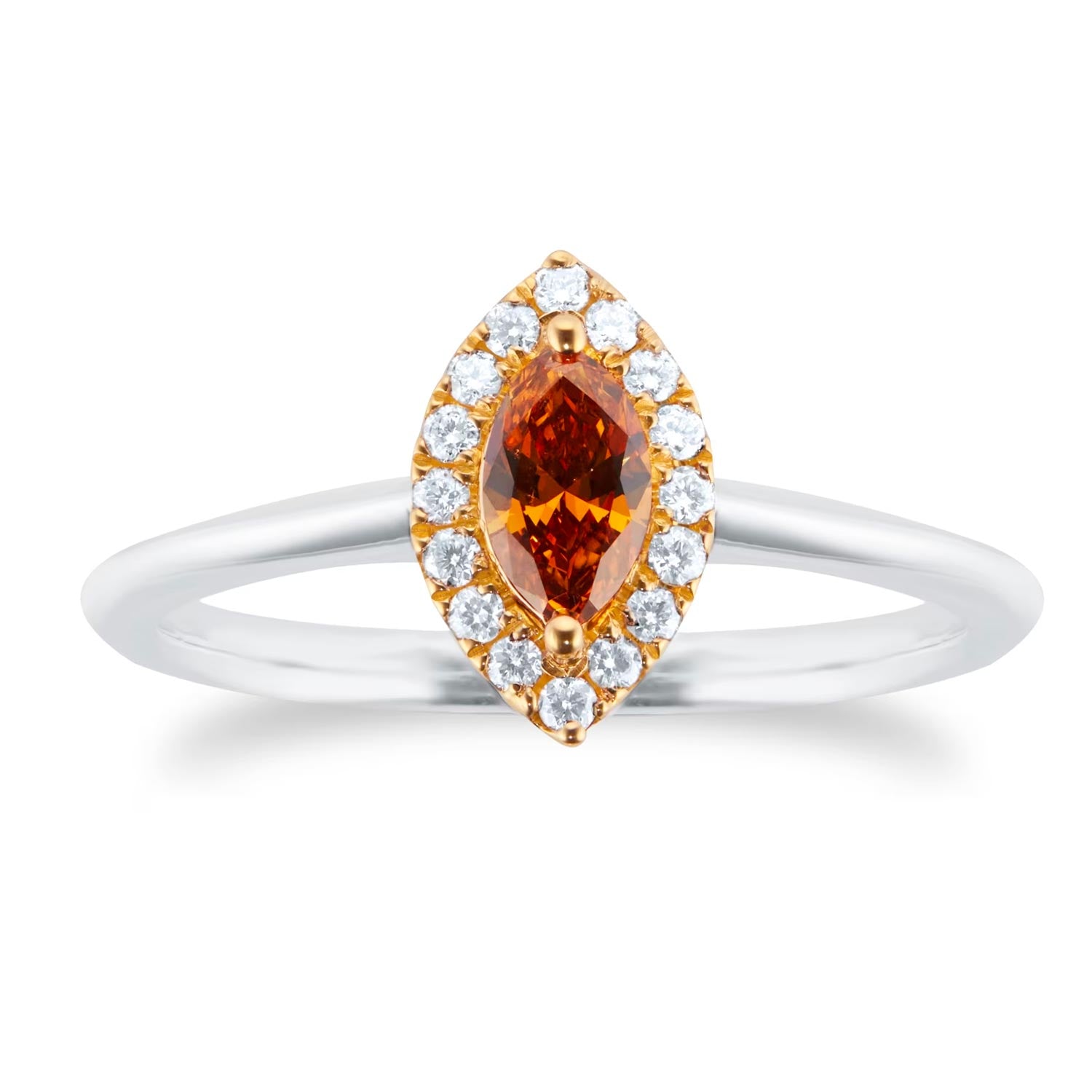 Platinum 0.32cttw Marquise Cut Diamond Ring