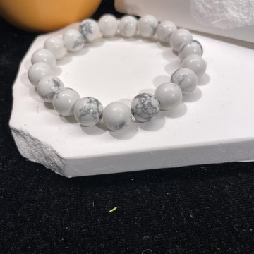 Natural White Magnesite Turquoise Stone Bracelet