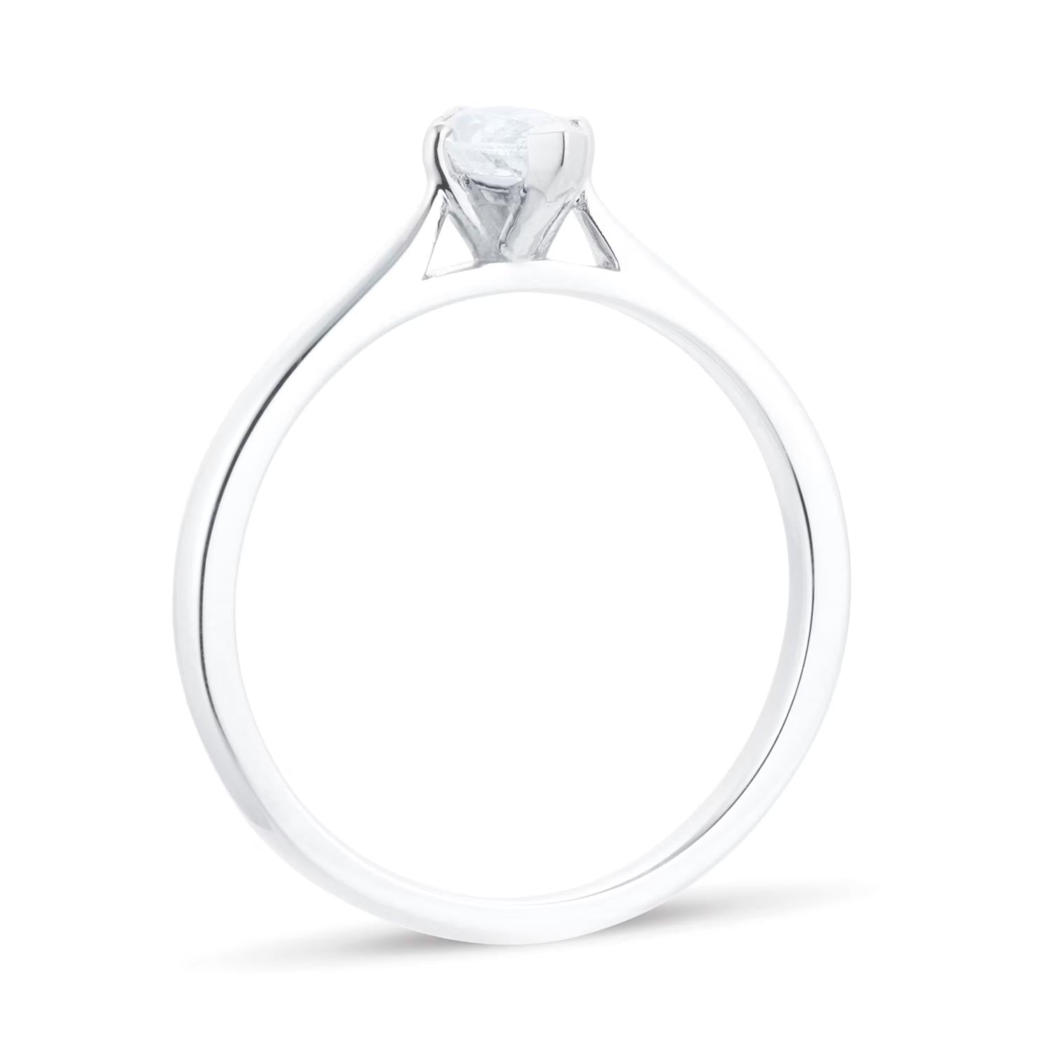 Platinum 0.50ct Marquise Cut Solitaire Engagement Ring