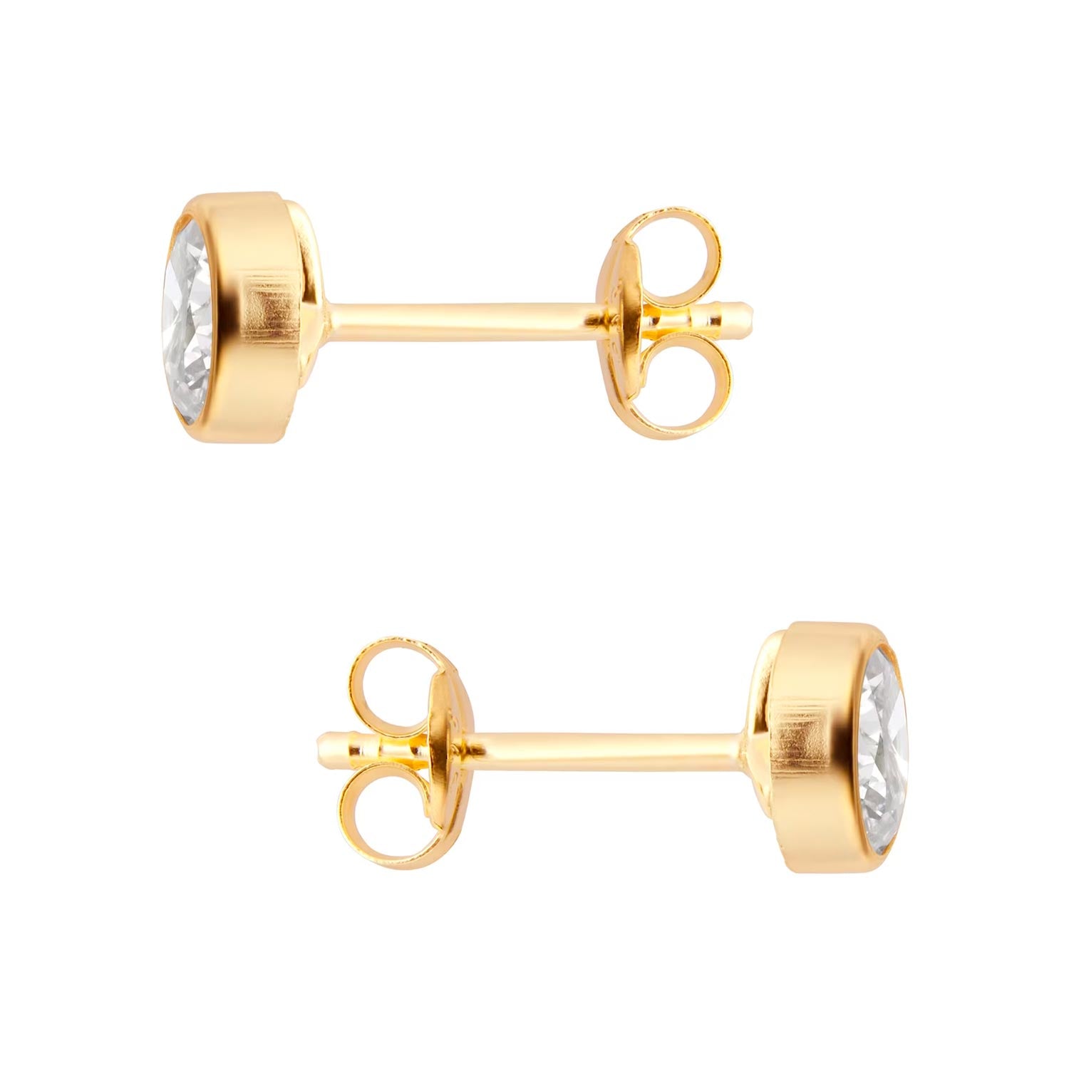 9ct Yellow Gold Bezel Set Pendant & Earring Set