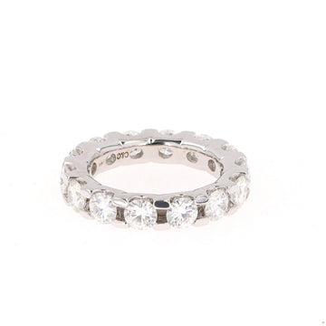 4.62 CTW   Round Moissanite Eternity Wedding Band in 14K White Gold