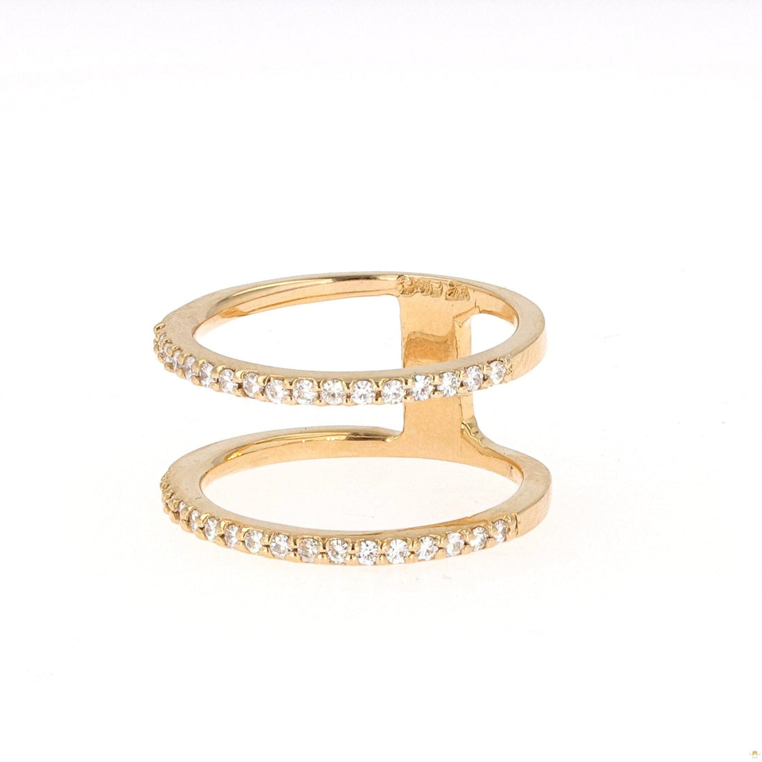 0.34 CTW   Round Near-Colorless Moissanite Fashion Ring in 14K Yellow Gold