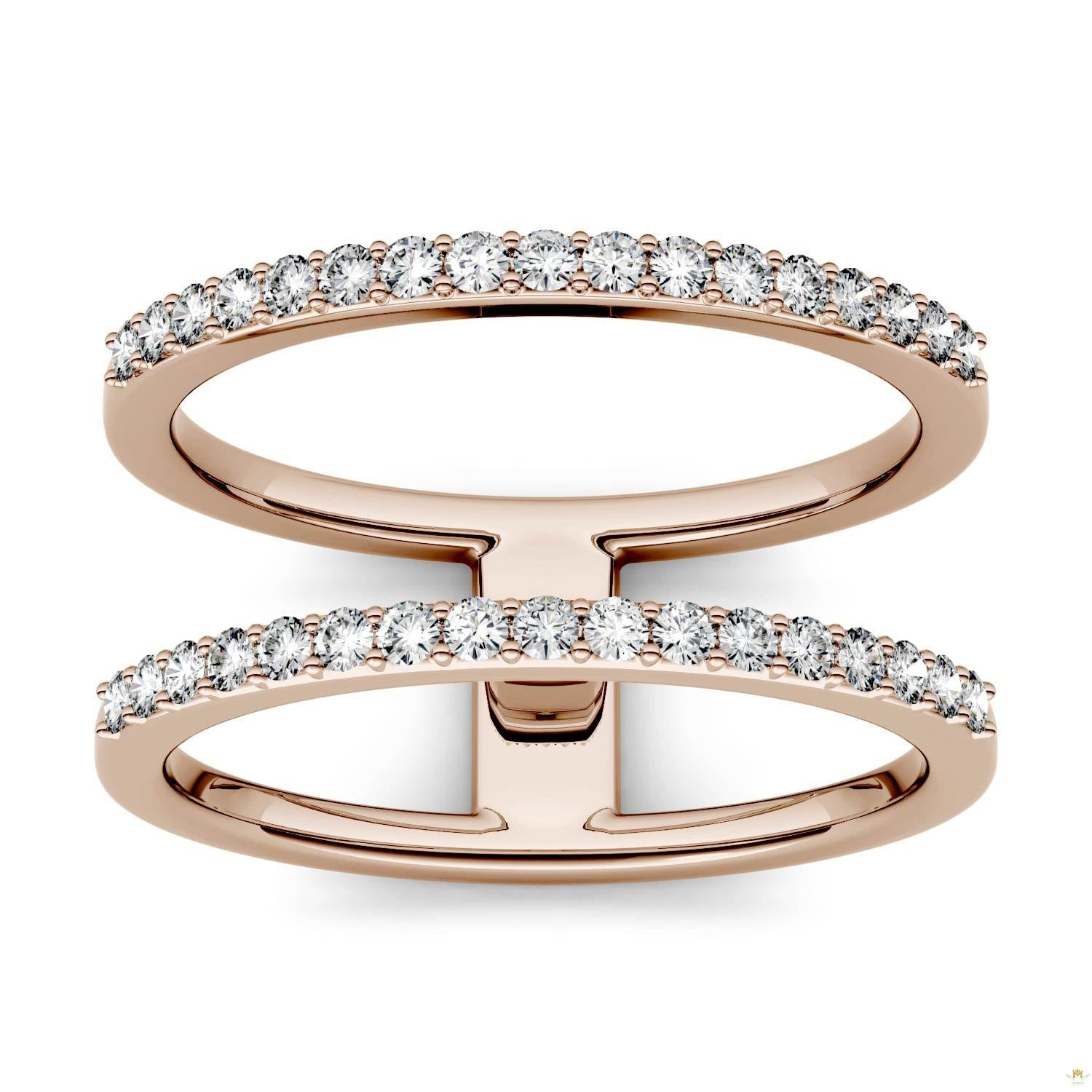 0.34 CTW   Round Moissanite Fashion Ring in 14K Rose Gold