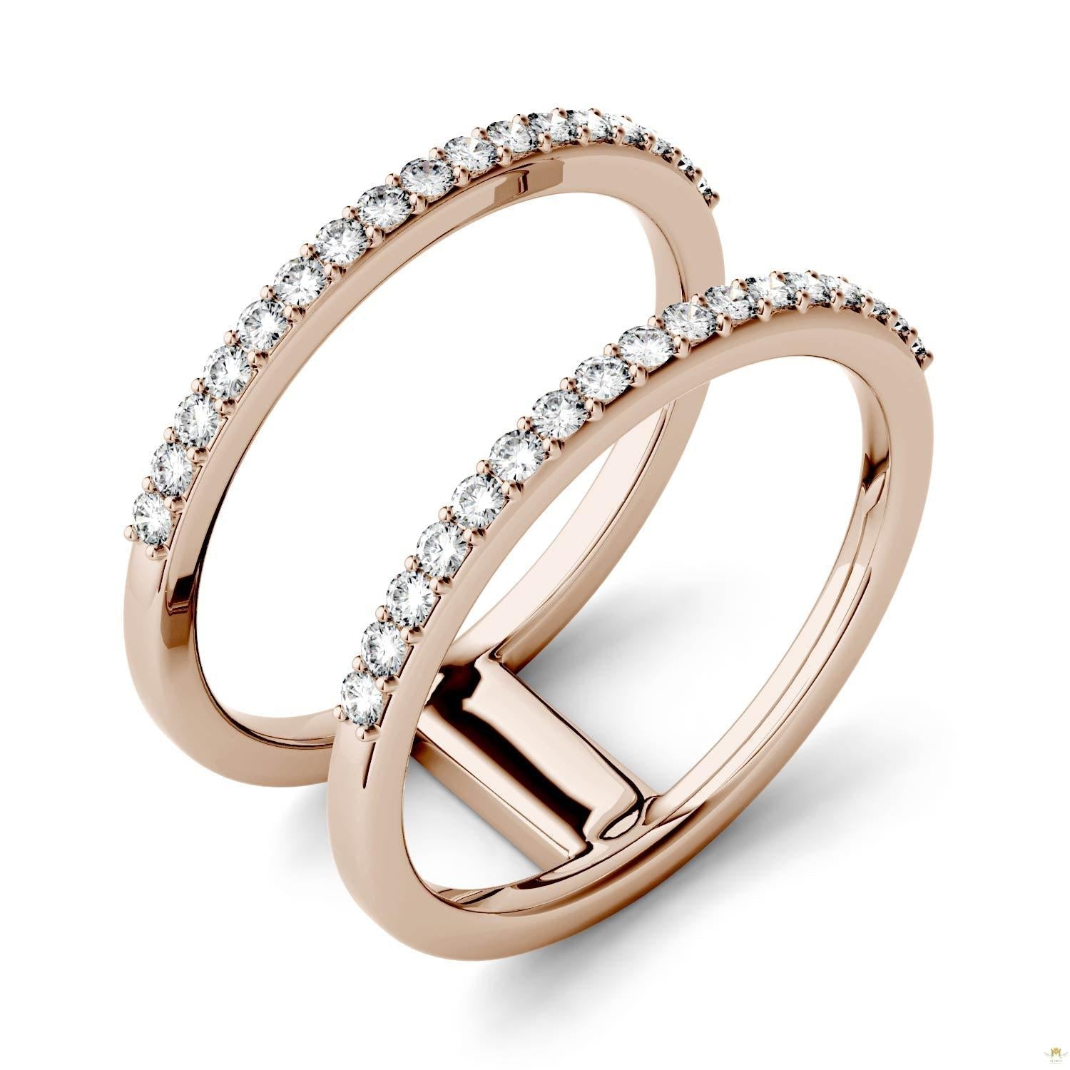 0.34 CTW   Round Moissanite Fashion Ring in 14K Rose Gold