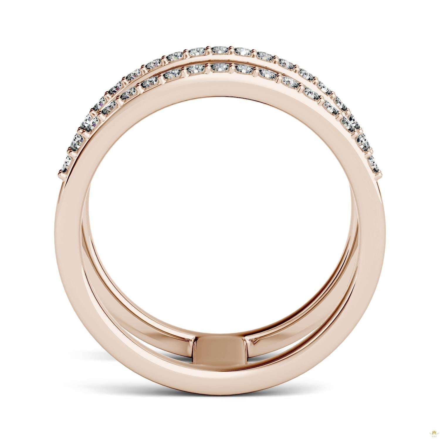 0.34 CTW   Round Moissanite Fashion Ring in 14K Rose Gold