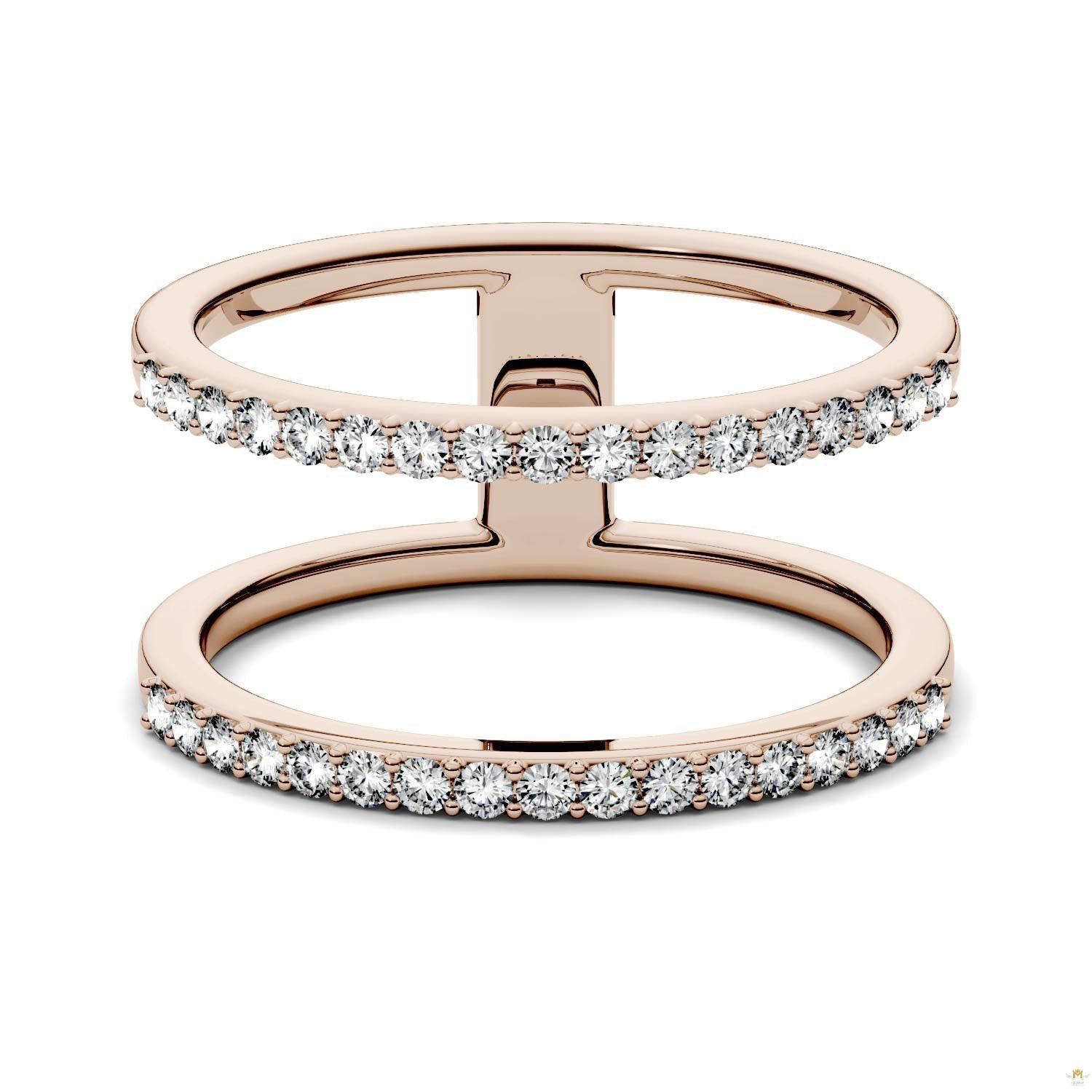 0.34 CTW   Round Moissanite Fashion Ring in 14K Rose Gold