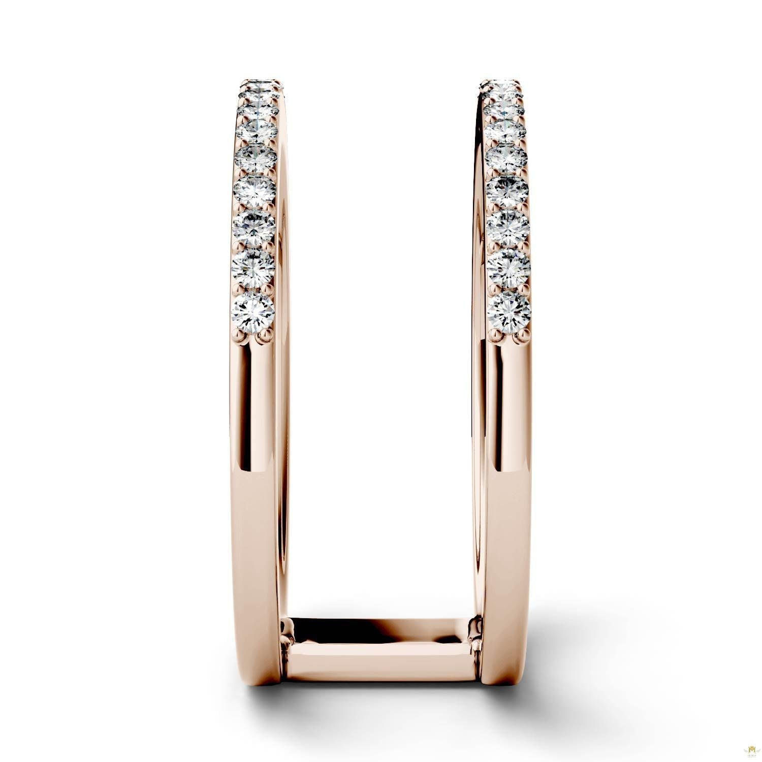 0.34 CTW   Round Moissanite Fashion Ring in 14K Rose Gold