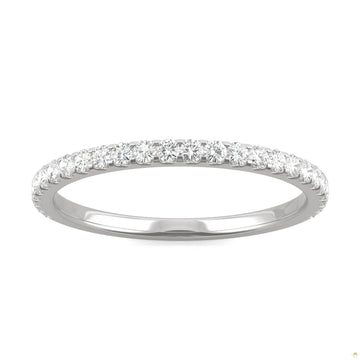 0.39 CTW   Round Moissanite Band in 14K White Gold