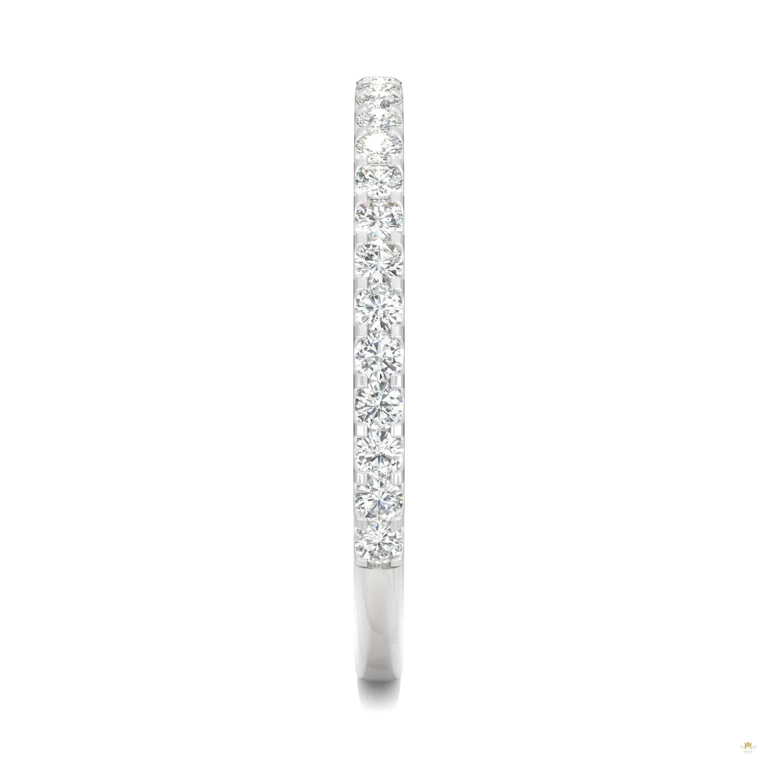 0.39 CTW   Round Moissanite Band in 14K White Gold