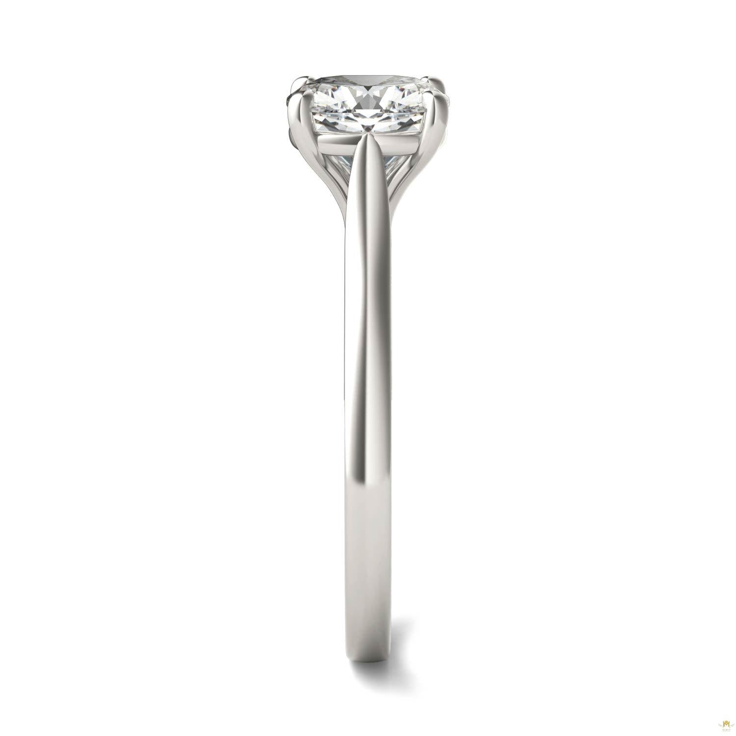 2.00 CTW   Cushion Moissanite Engagement Ring in 14K White Gold