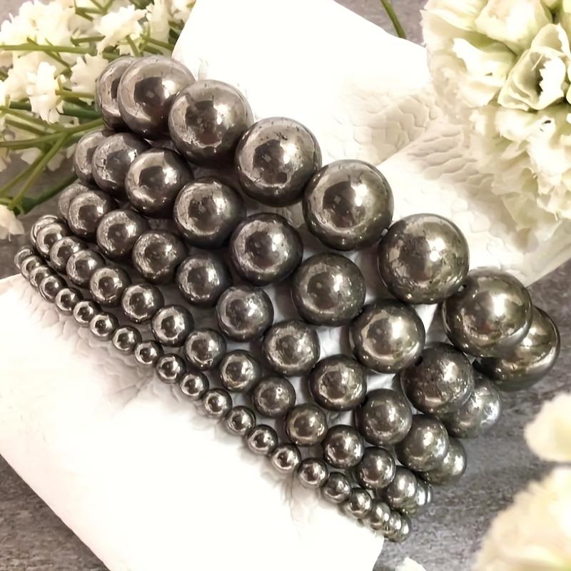Exquisite Fashion Natural Pyrite Bead Bracelet