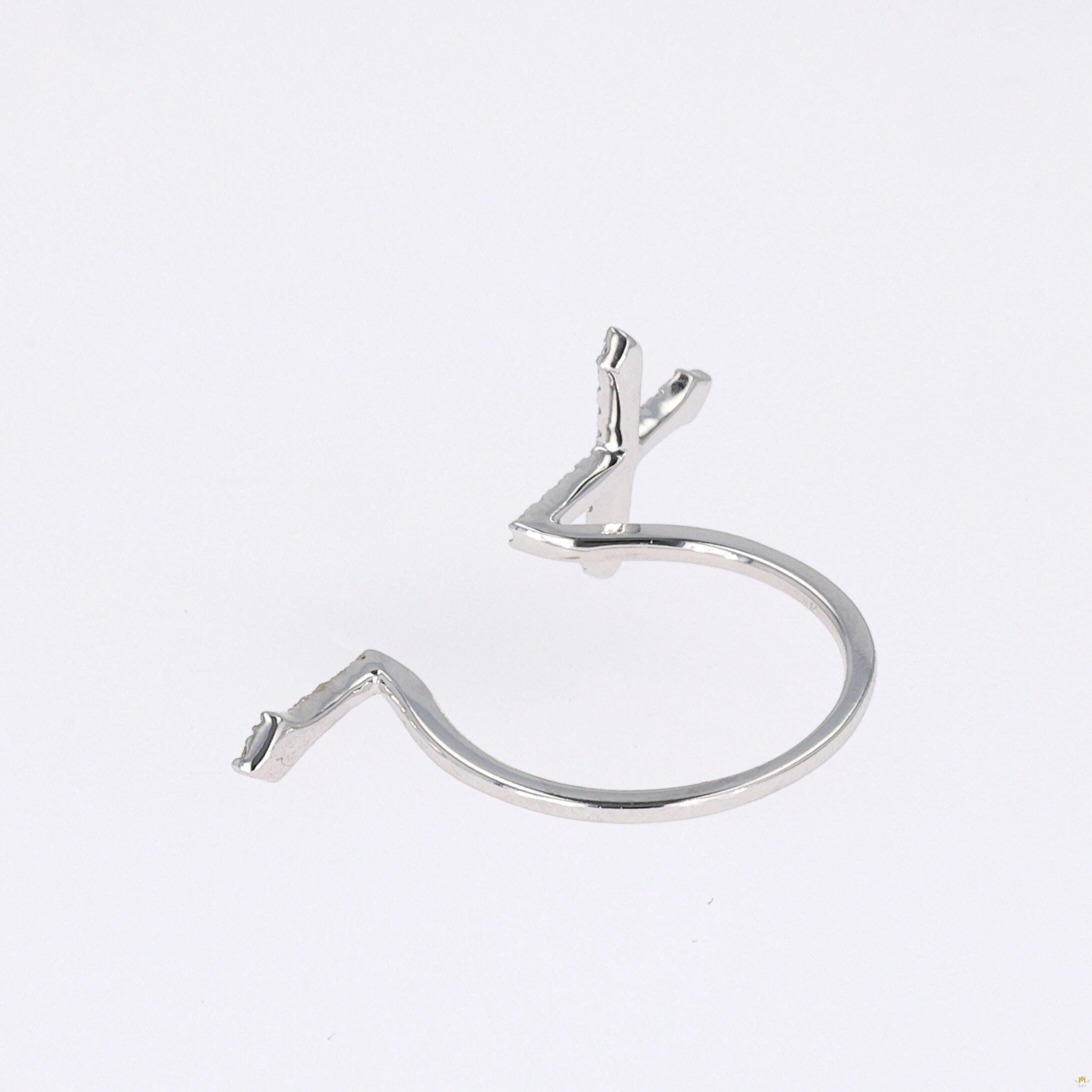 0.24 CTW   Round Near-Colorless Moissanite Fashion Ring in 14K White Gold