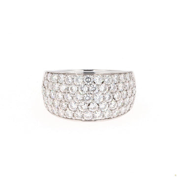 2.97 CTW   Round Near-Colorless Moissanite Pave Band in Sterling Silver