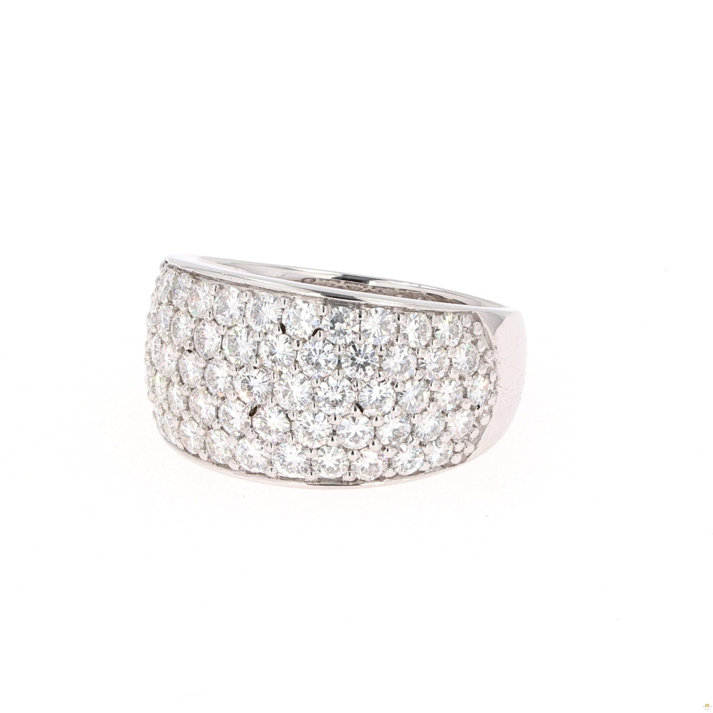 2.97 CTW   Round Near-Colorless Moissanite Pave Band in Sterling Silver