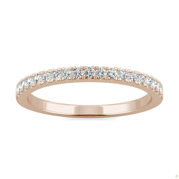 0.29 CTW   Round Moissanite Anniversary Band in 14K Rose Gold