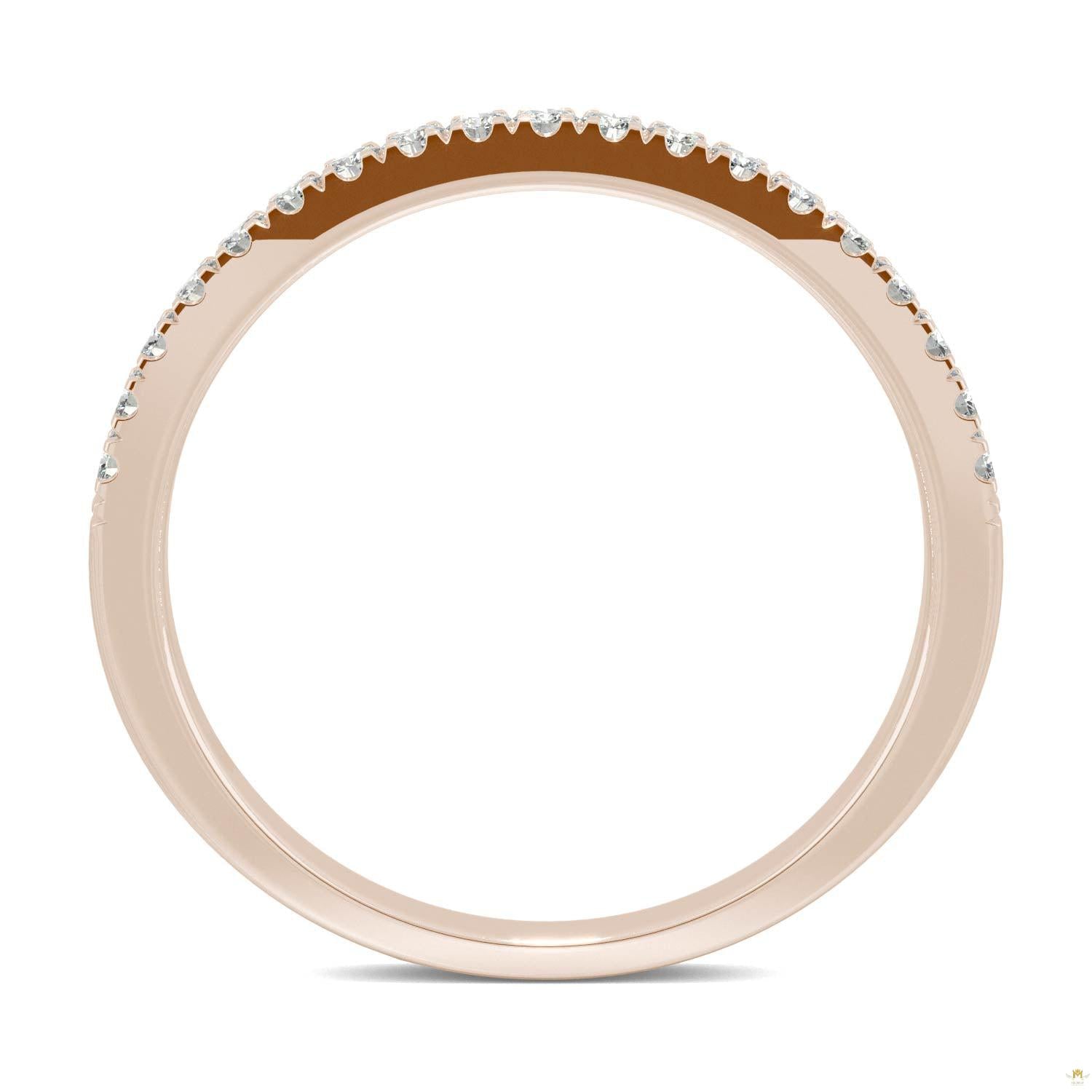 0.29 CTW   Round Moissanite Anniversary Band in 14K Rose Gold