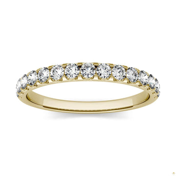 0.45 CTW   Round Moissanite Anniversary Band in 14K Yellow Gold
