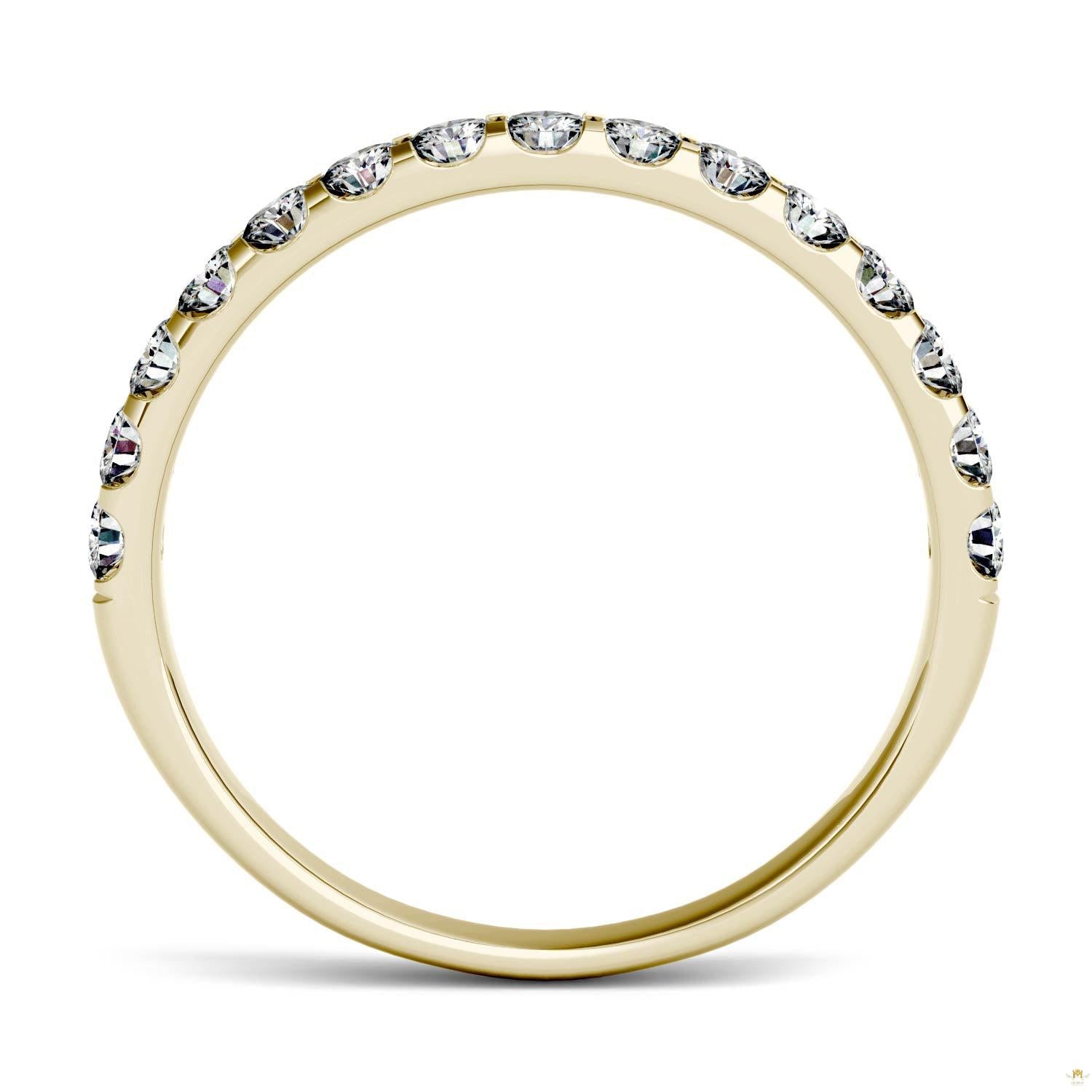 0.45 CTW   Round Moissanite Anniversary Band in 14K Yellow Gold