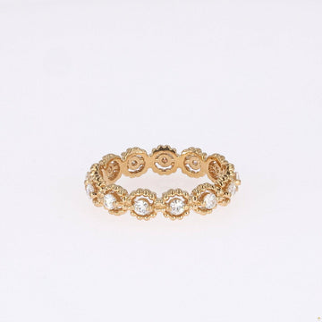 0.59 CTW   Round Near-Colorless Moissanite Band in 14K Yellow Gold