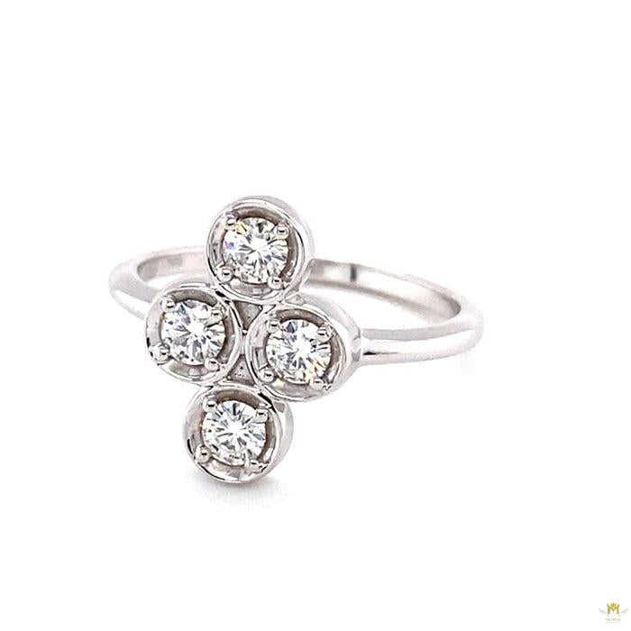 0.52 CTW   Round  Moissanite Stackable Band in Sterling Silver