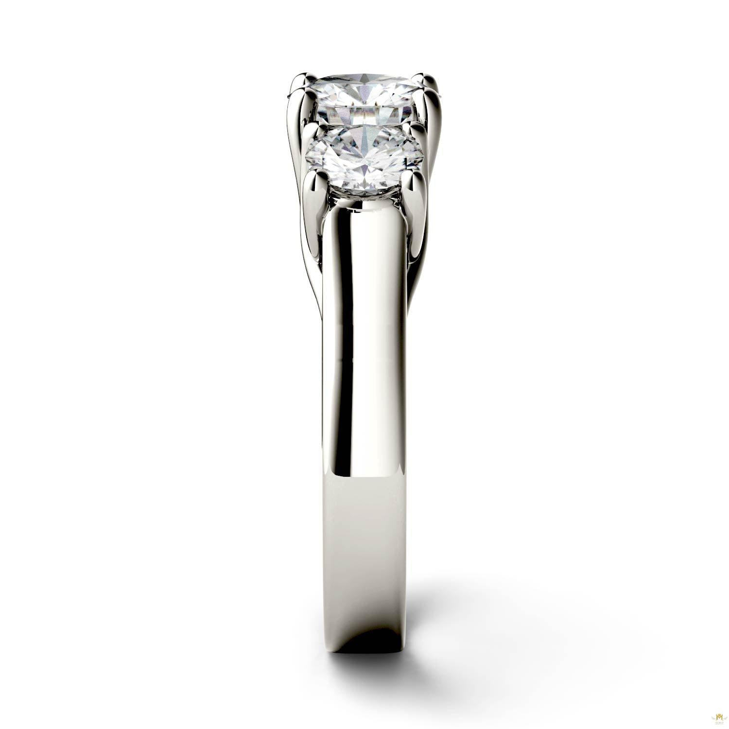 2.00 CTW   Round Moissanite Solitaire Ring in 14K White Gold