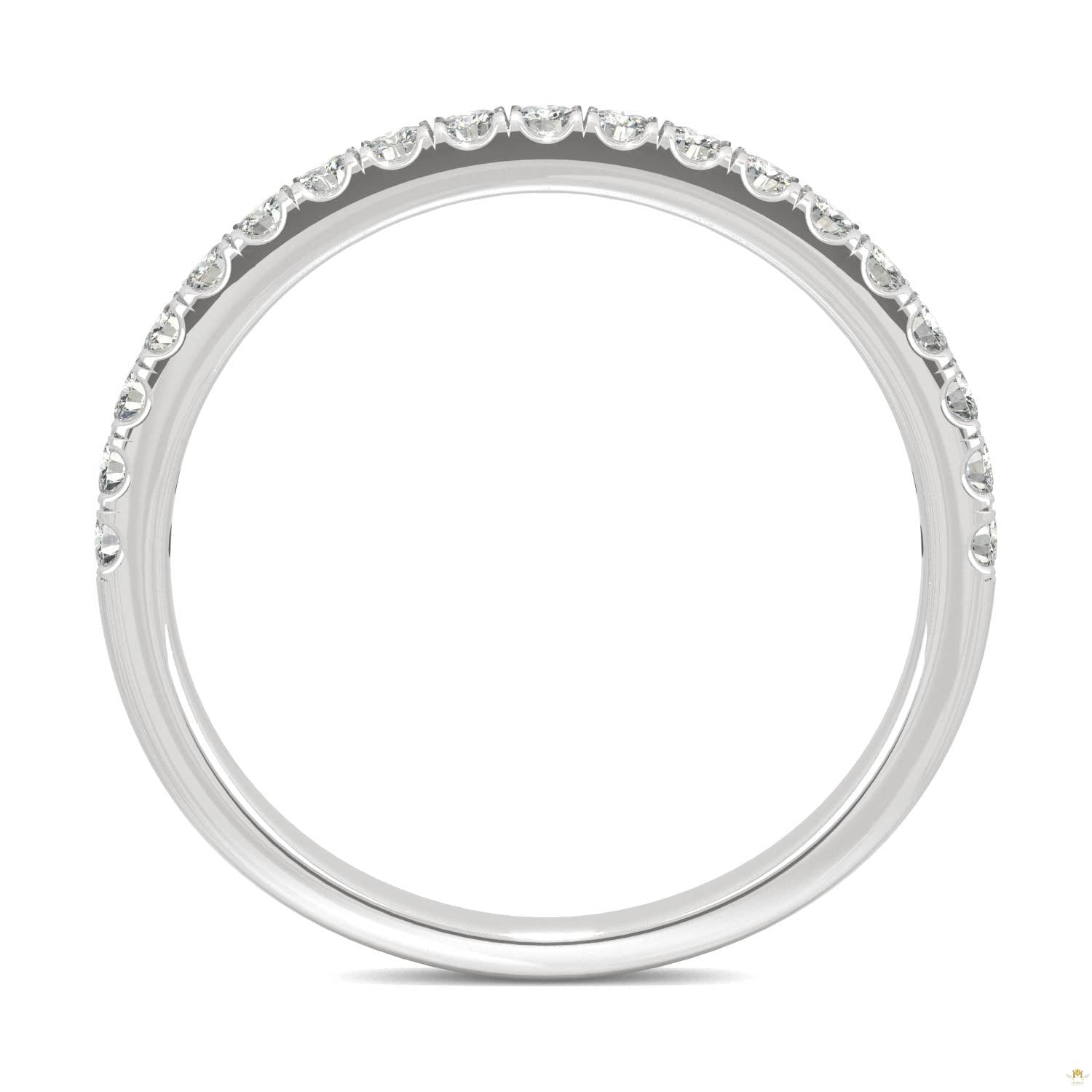 0.33 CTW   Round Moissanite Anniversary Band in 14K White Gold