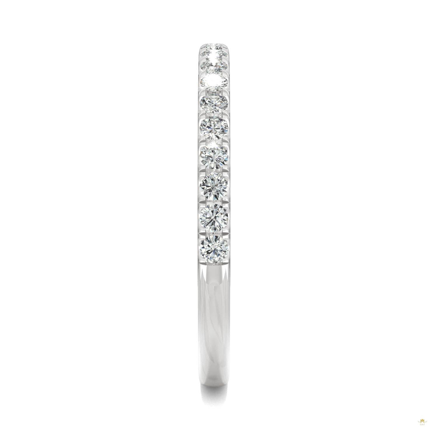 0.33 CTW   Round Moissanite Anniversary Band in 14K White Gold