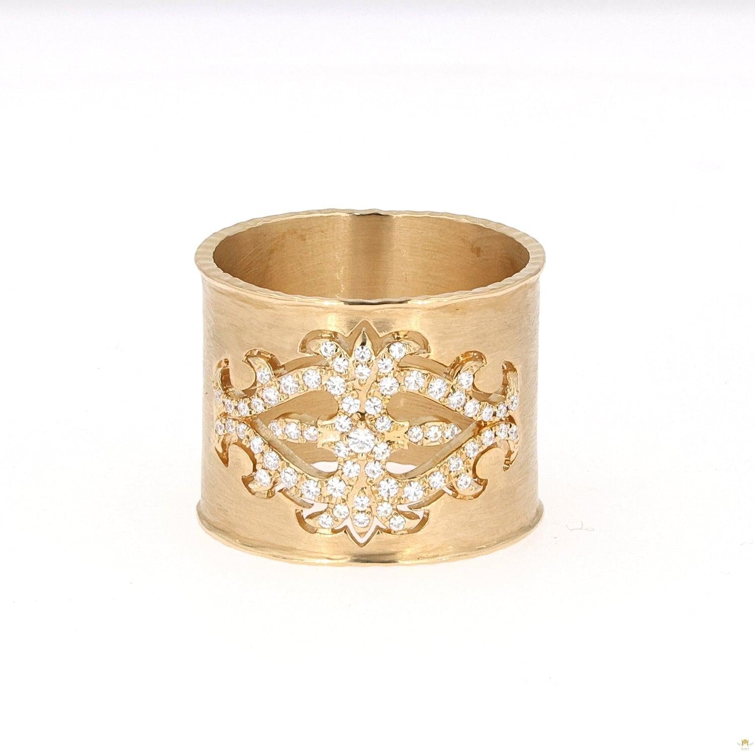 0.24 CTW   Round Near-Colorless Moissanite Fashion Ring in 14K Yellow Gold