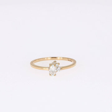 0.31 CTW   Oval Near-Colorless Moissanite Fashion Ring in 14K Yellow Gold