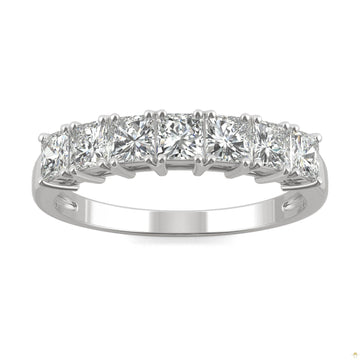 2.87 CTW   Square Moissanite Anniversary Band in 14K White Gold