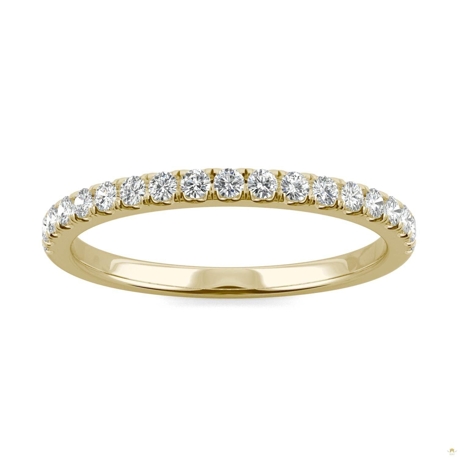 0.33 CTW   Round Moissanite Anniversary Band in 14K Yellow Gold