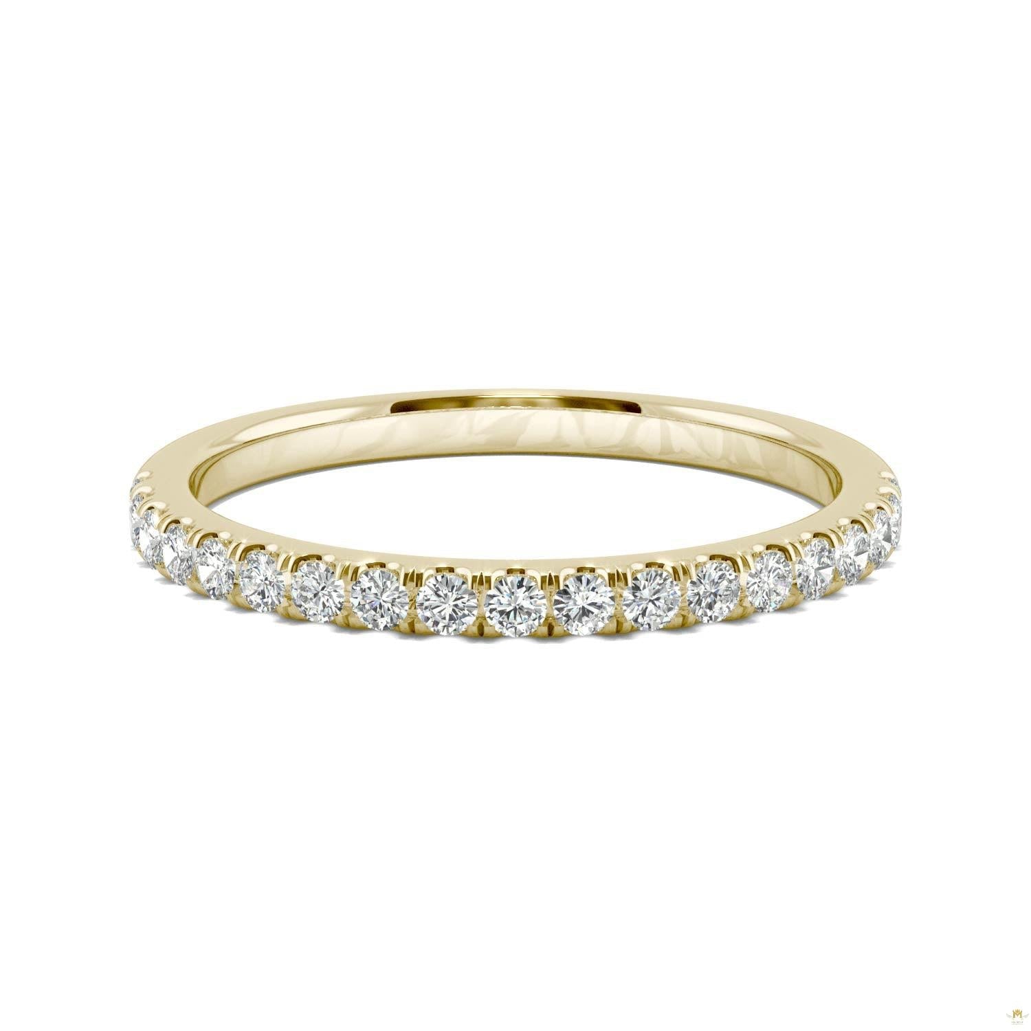 0.33 CTW   Round Moissanite Anniversary Band in 14K Yellow Gold
