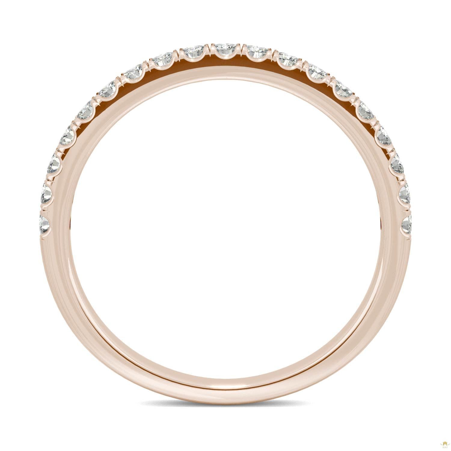 0.33 CTW   Round Moissanite Anniversary Band in 14K Rose Gold