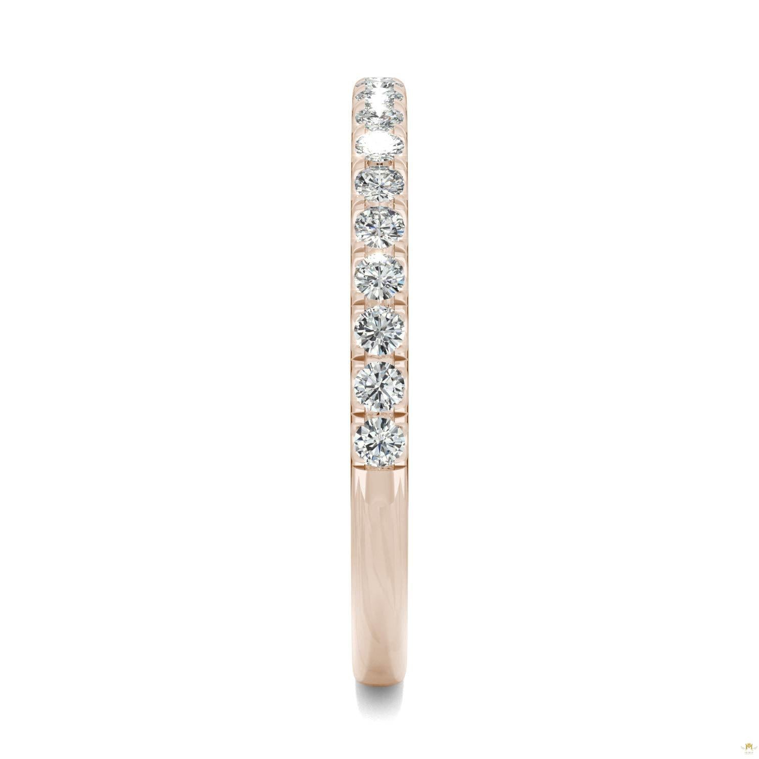0.33 CTW   Round Moissanite Anniversary Band in 14K Rose Gold